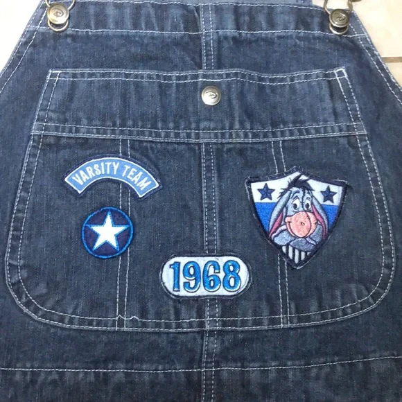 Disney Plus Overalls Vintage Eeyore Denim Jeans 2X - Picture 2 of 10